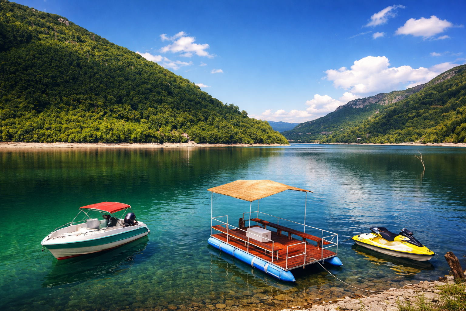 Bootvaart Jablanica meer